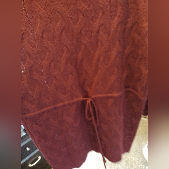 SHEIN Red Crew Neck Sweater Soft Knit Long Sleeve - Picture 4 of 5